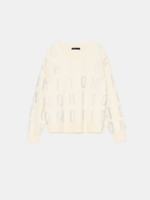 Pullover>MOHITO Pullover mit Applikationen Creme