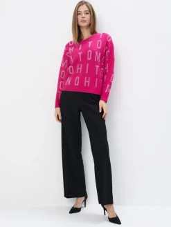 Pullover>MOHITO Pullover mit Applikationen Fuchsia