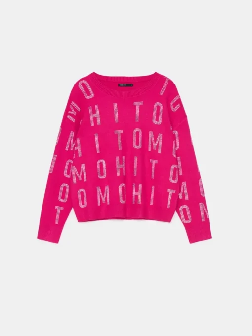 Pullover>MOHITO Pullover mit Applikationen Fuchsia