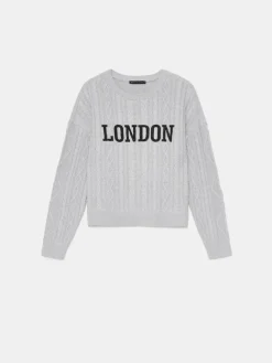 Pullover></noscript>MOHITO Pullover mit aufschrift Grau