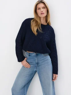Pullover>MOHITO Pullover mit Baumwollanteil Navy