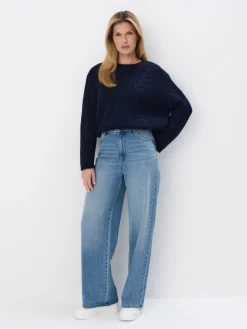 Pullover>MOHITO Pullover mit Baumwollanteil Navy
