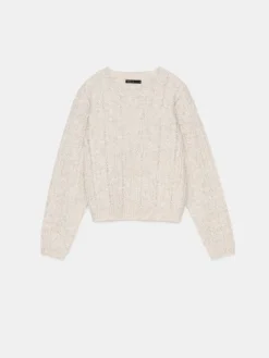 Pullover></noscript>MOHITO Pullover mit dekorativem Strickmuster Grau