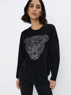 Pullover>MOHITO Pullover mit dekorativem Detail Schwarz