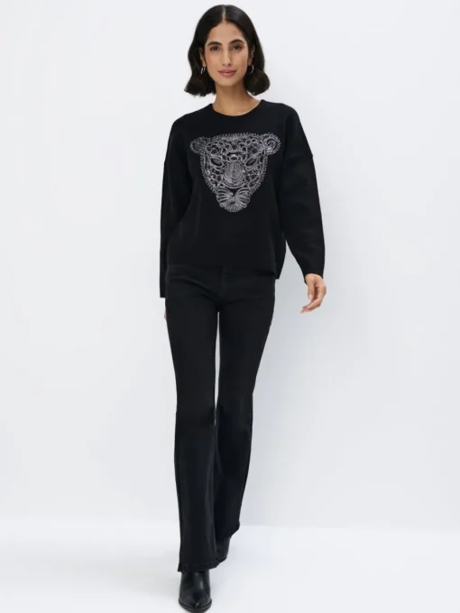 Pullover>MOHITO Pullover mit dekorativem Detail Schwarz