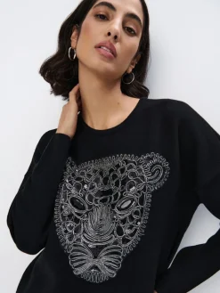 Pullover></noscript>MOHITO Pullover mit dekorativem Detail Schwarz