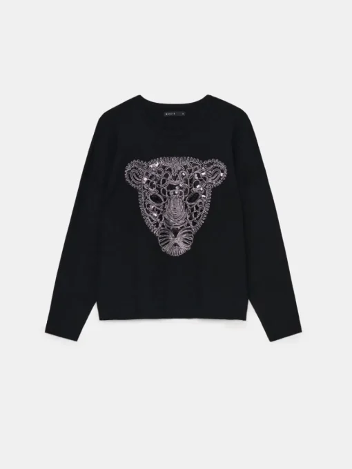 Pullover>MOHITO Pullover mit dekorativem Detail Schwarz