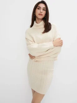 Pullover>MOHITO Pullover mit dekorativem Strickmuster Nude