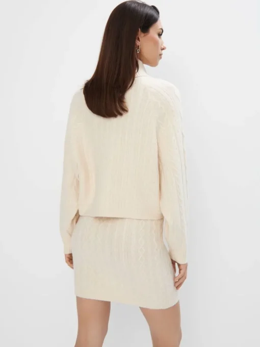 Pullover>MOHITO Pullover mit dekorativem Strickmuster Nude