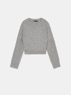 Pullover></noscript>MOHITO Pullover mit dekorativem Strickmuster Grau