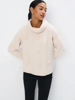 Pullover>MOHITO Pullover mit dekorativem Strickmuster Nude