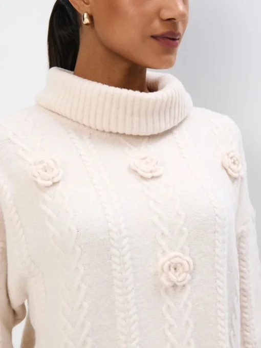 Pullover>MOHITO Pullover mit dekorativem Strickmuster Nude
