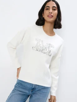 Pullover>MOHITO Pullover mit dekorativem Detail Weiu00df