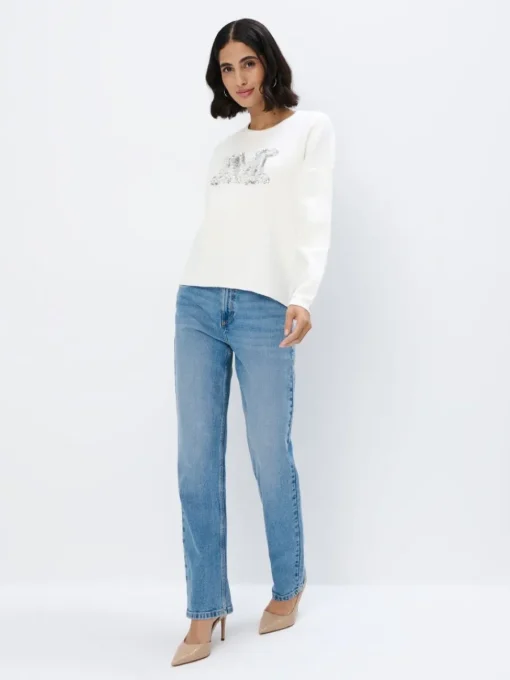Pullover>MOHITO Pullover mit dekorativem Detail Weiu00df