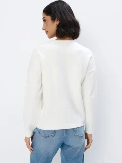 Pullover></noscript>MOHITO Pullover mit dekorativem Detail Weiu00df