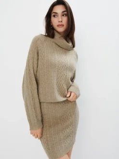 Pullover>MOHITO Pullover mit dekorativem Strickmuster Khaki