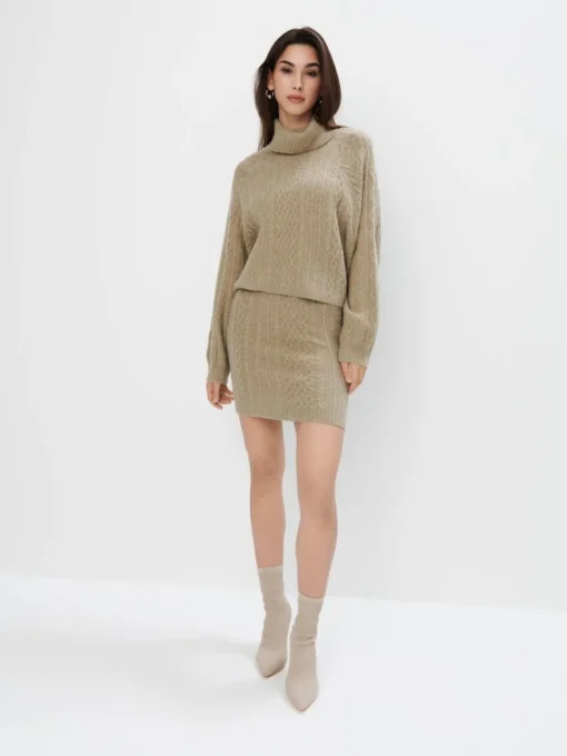 Pullover>MOHITO Pullover mit dekorativem Strickmuster Khaki