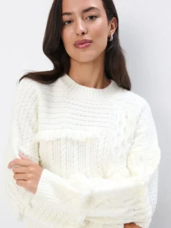 Pullover>MOHITO Pullover mit dekorativem Strickmuster Weiu00df