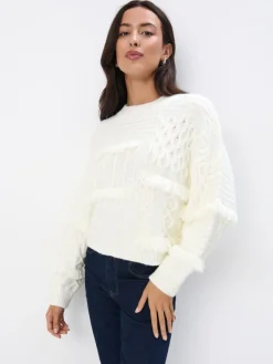 Pullover>MOHITO Pullover mit dekorativem Strickmuster Weiu00df