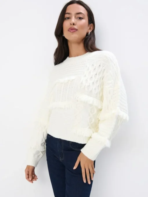 Pullover>MOHITO Pullover mit dekorativem Strickmuster Weiu00df