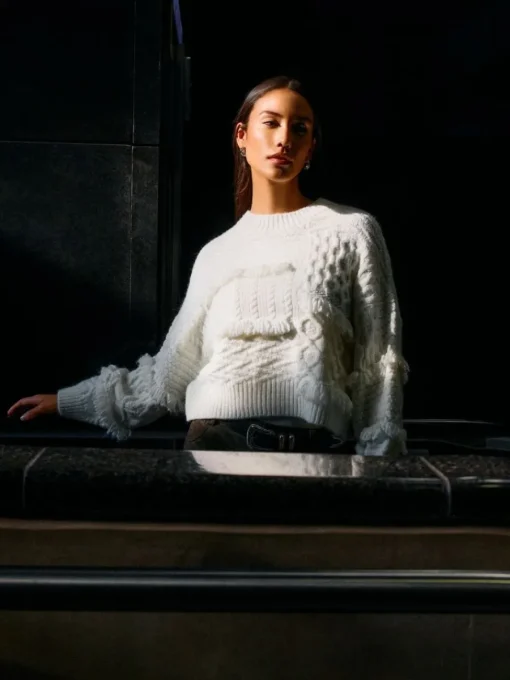 Pullover>MOHITO Pullover mit dekorativem Strickmuster Weiu00df