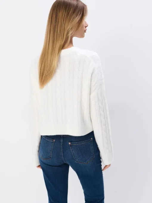 Pullover>MOHITO Pullover mit dekorativem Strickmuster Weiu00df