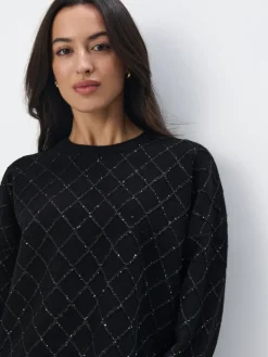 Pullover></noscript>MOHITO Pullover mit dekorativen Elementen Schwarz