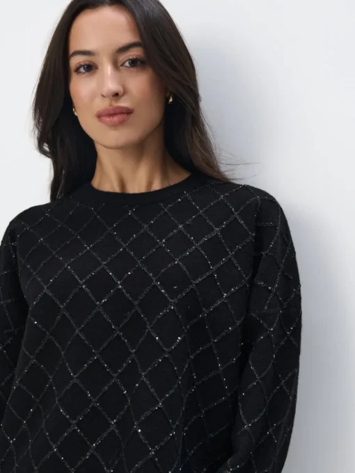 Pullover>MOHITO Pullover mit dekorativen Elementen Schwarz