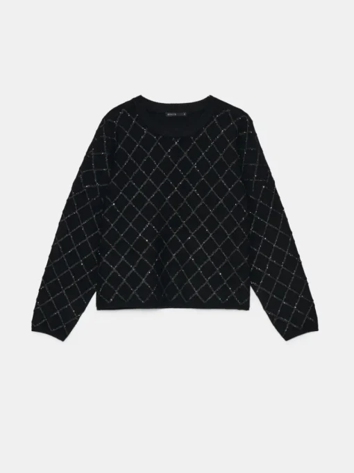 Pullover>MOHITO Pullover mit dekorativen Elementen Schwarz