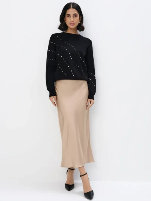 Pullover>MOHITO Pullover mit dekorativen Elementen Schwarz