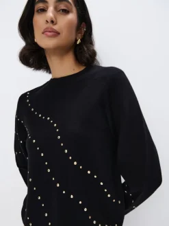 Pullover></noscript>MOHITO Pullover mit dekorativen Elementen Schwarz