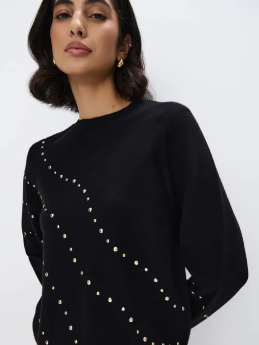 Pullover>MOHITO Pullover mit dekorativen Elementen Schwarz