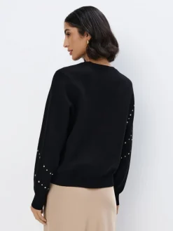 Pullover></noscript>MOHITO Pullover mit dekorativen Elementen Schwarz