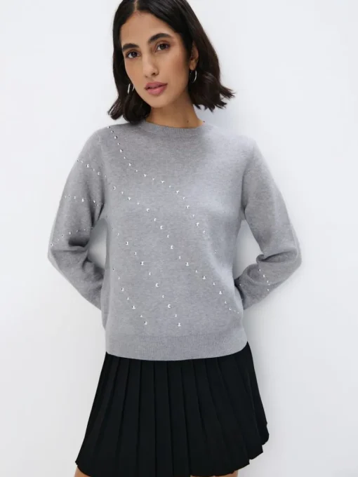 Pullover>MOHITO Pullover mit dekorativen Elementen Grau