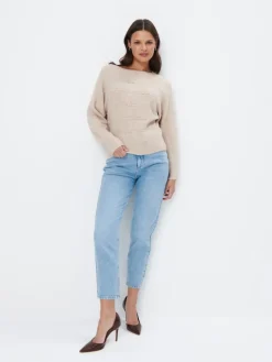 Pullover>MOHITO Pullover mit dekorativen Elementen Beige