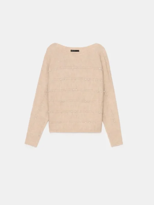 Pullover>MOHITO Pullover mit dekorativen Elementen Beige