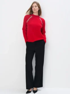 Pullover>MOHITO Pullover mit dekorativen Elementen Rot
