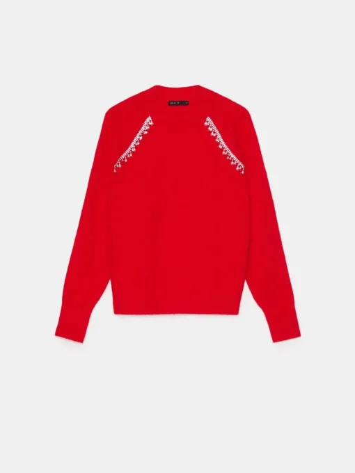 Pullover>MOHITO Pullover mit dekorativen Elementen Rot