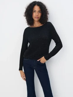 Pullover>MOHITO Pullover mit dekorativen Elementen Schwarz
