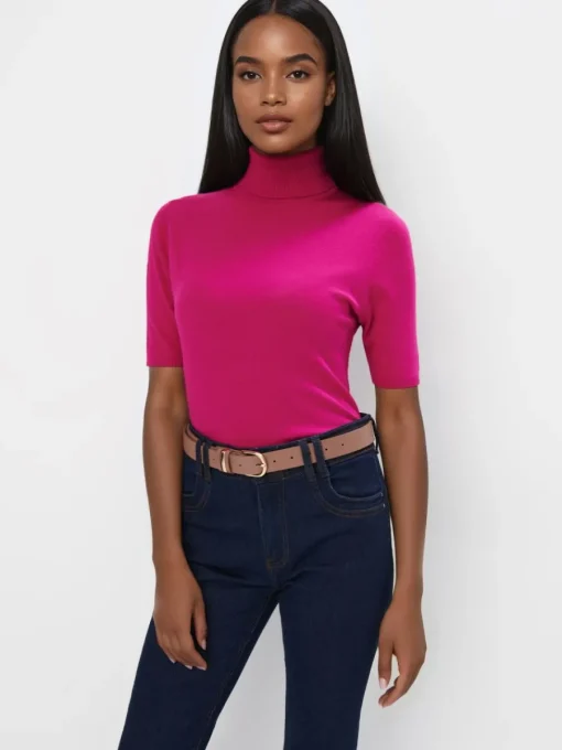 Pullover>MOHITO Pullover mit Kurzen Ärmeln Violett