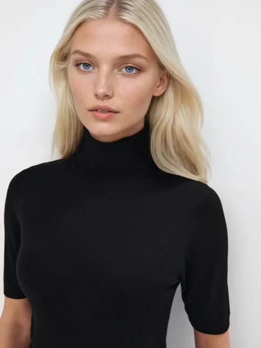 Pullover>MOHITO Pullover mit Kurzen Ärmeln Schwarz