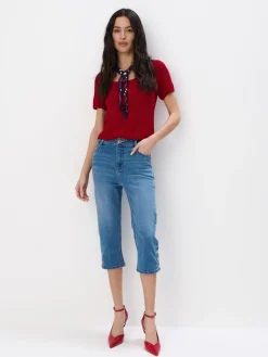 Pullover|T-shirts, Tops>MOHITO Pullover mit Kurzen Ärmeln Rot
