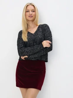 Pullover>MOHITO Pullover mit Metallicgarn Schwarz