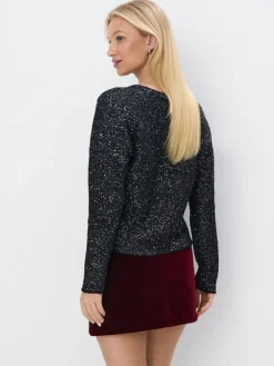Pullover></noscript>MOHITO Pullover mit Metallicgarn Schwarz
