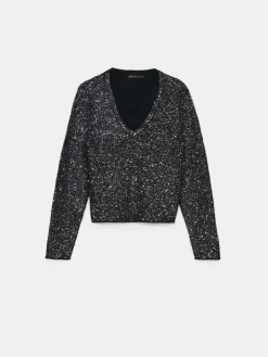 Pullover></noscript>MOHITO Pullover mit Metallicgarn Schwarz