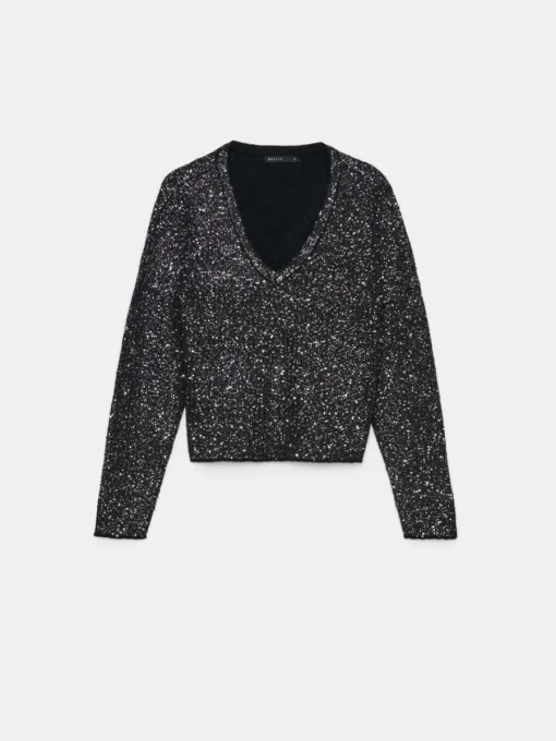 Pullover>MOHITO Pullover mit Metallicgarn Schwarz