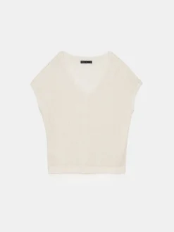 Pullover|T-shirts, Tops></noscript>MOHITO Pullover mit Metallischem Faden Creme
