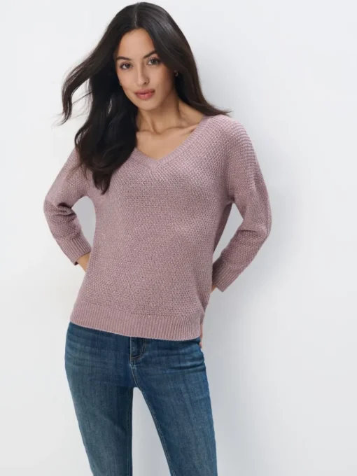 Pullover>MOHITO Pullover mit Metallischem Faden Pink