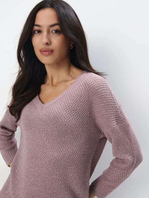 Pullover>MOHITO Pullover mit Metallischem Faden Pink