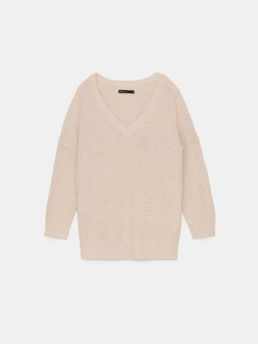 Pullover>MOHITO Pullover mit Metallischem Faden Nude